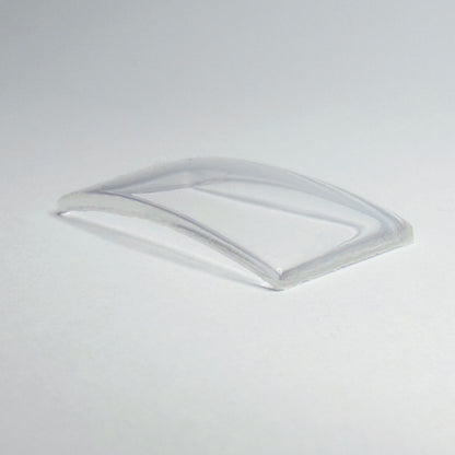 Rectangle - Bottom Edge Curved (Long Sides) - G-S Flexo Acrylic Watch Crystals - Vintage New Old Stock