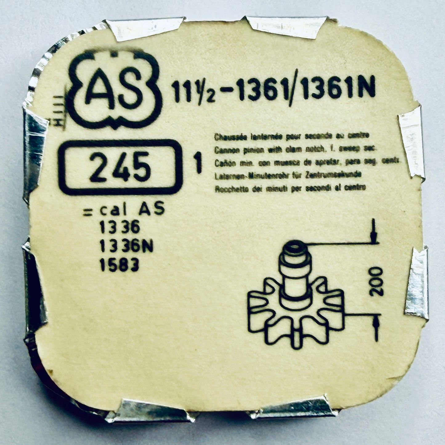 AS 1361 / 1361N – Cannon Pinion, Height 2.00mm - 245