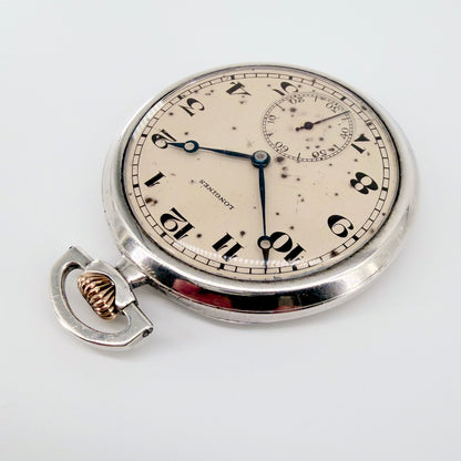 Longines Silver Pocket Watch Cal. 17.89ABC (ZZ Variant) c.1933 Working