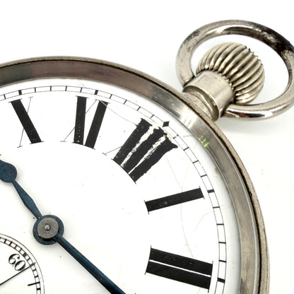 Antique Swiss Made Goliath Pocket Watch – 66mm – Working