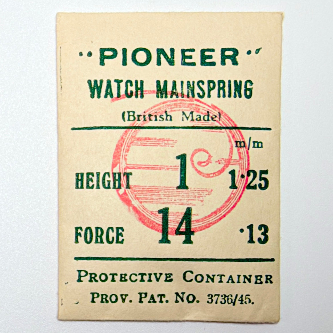 Pioneer Mainspring - H 1.25 mm × T 0.13 mm - image 1