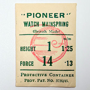 Pioneer Mainspring - H 1.25 mm × T 0.13 mm