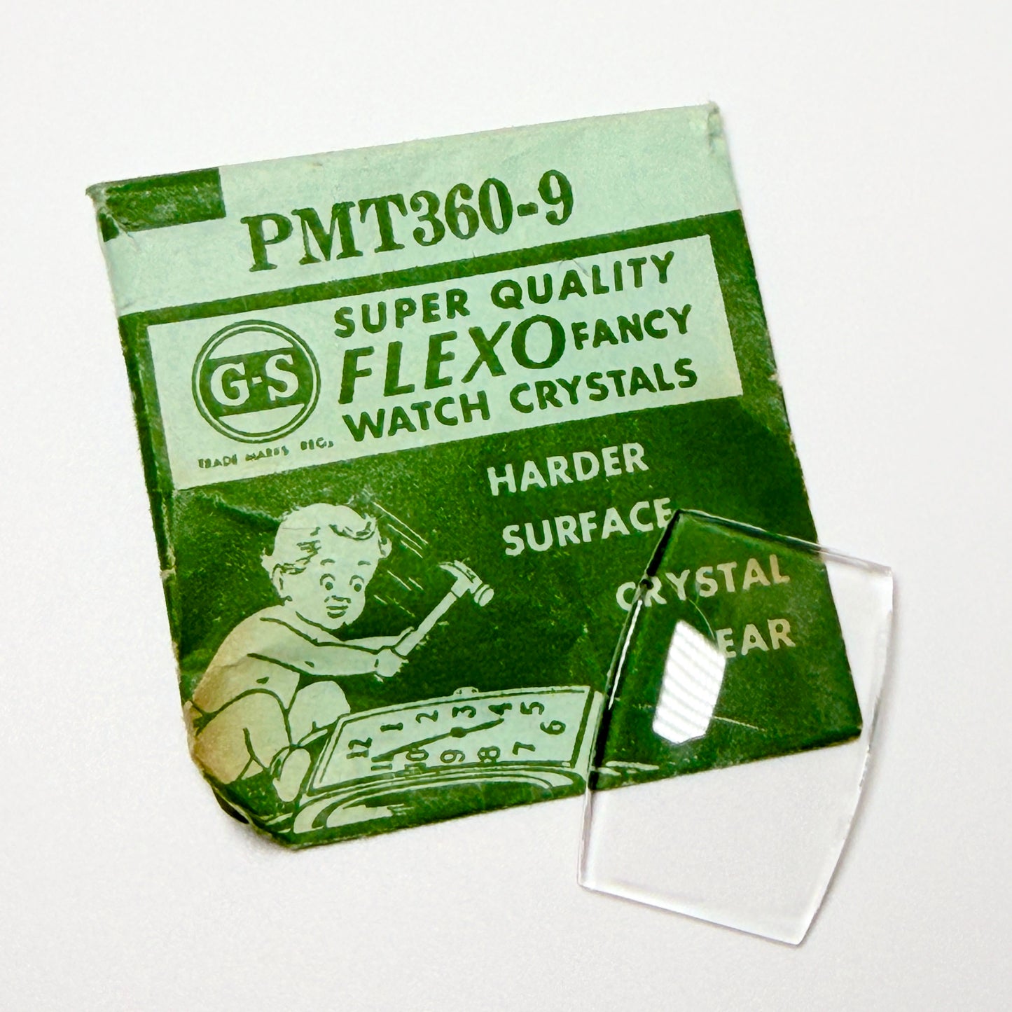 Tonneau / Barrel (PMT Series) - Bottom Edge Curved (Long Sides) - G-S Flexo Acrylic Watch Crystals - Vintage New Old Stock