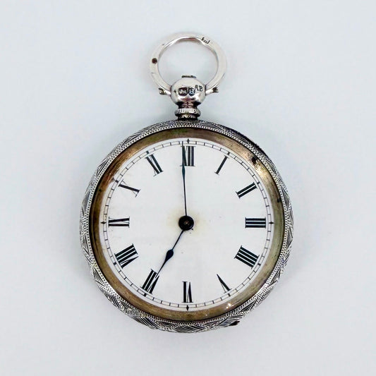 Antique Silver Pocket Watch - London 1883 Arthur Baume - Working