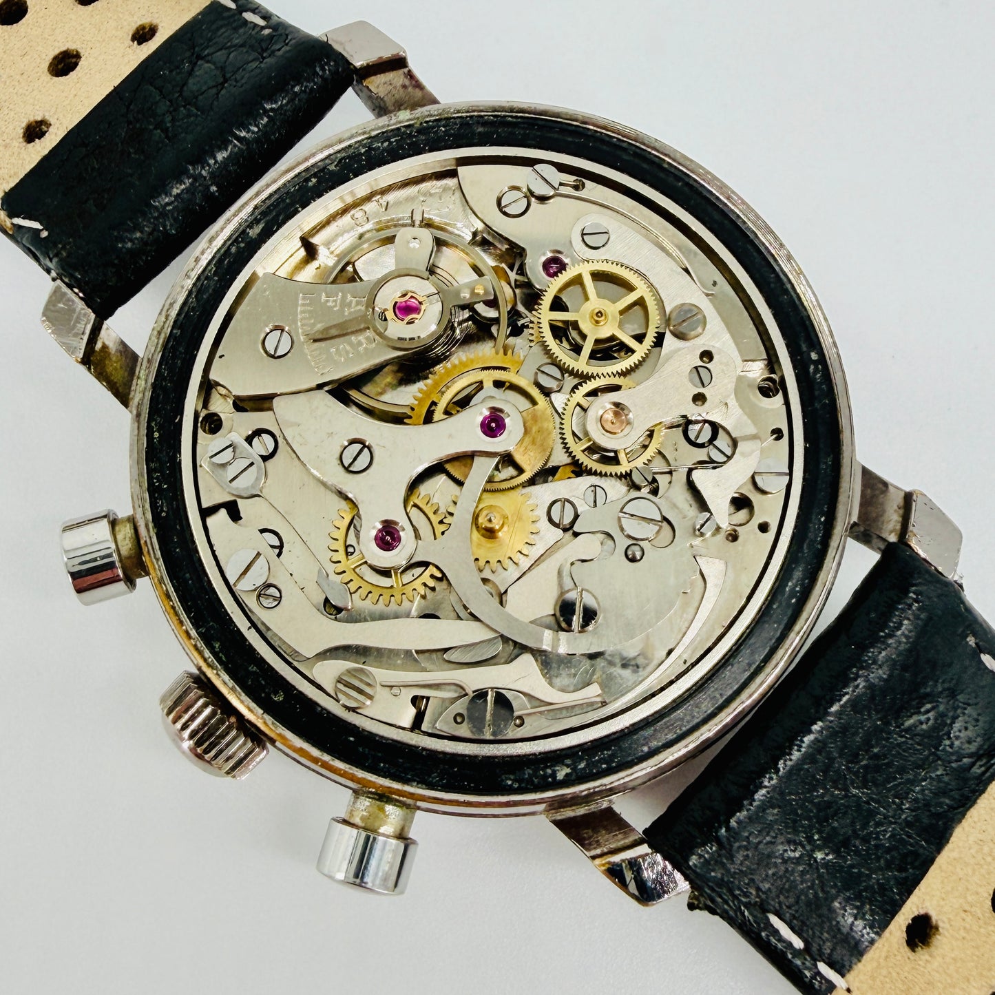 Vintage Freeson Black Dial Chronograph Watch - Landeron 48 - c.1960s