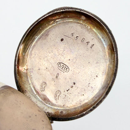 Antique Swiss 935 Silver Pocket Watch - Working Requires Repair