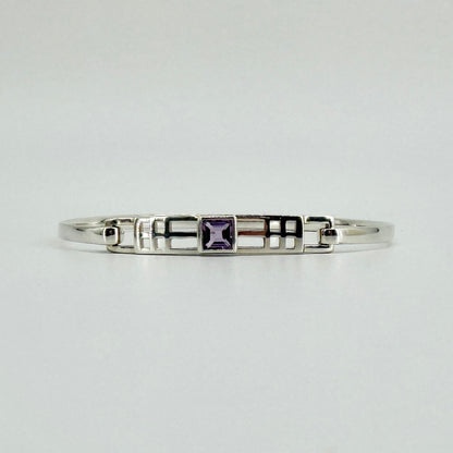 Vintage Kit Heath Sterling Silver & Amethyst Bangle – Edinburgh 1998