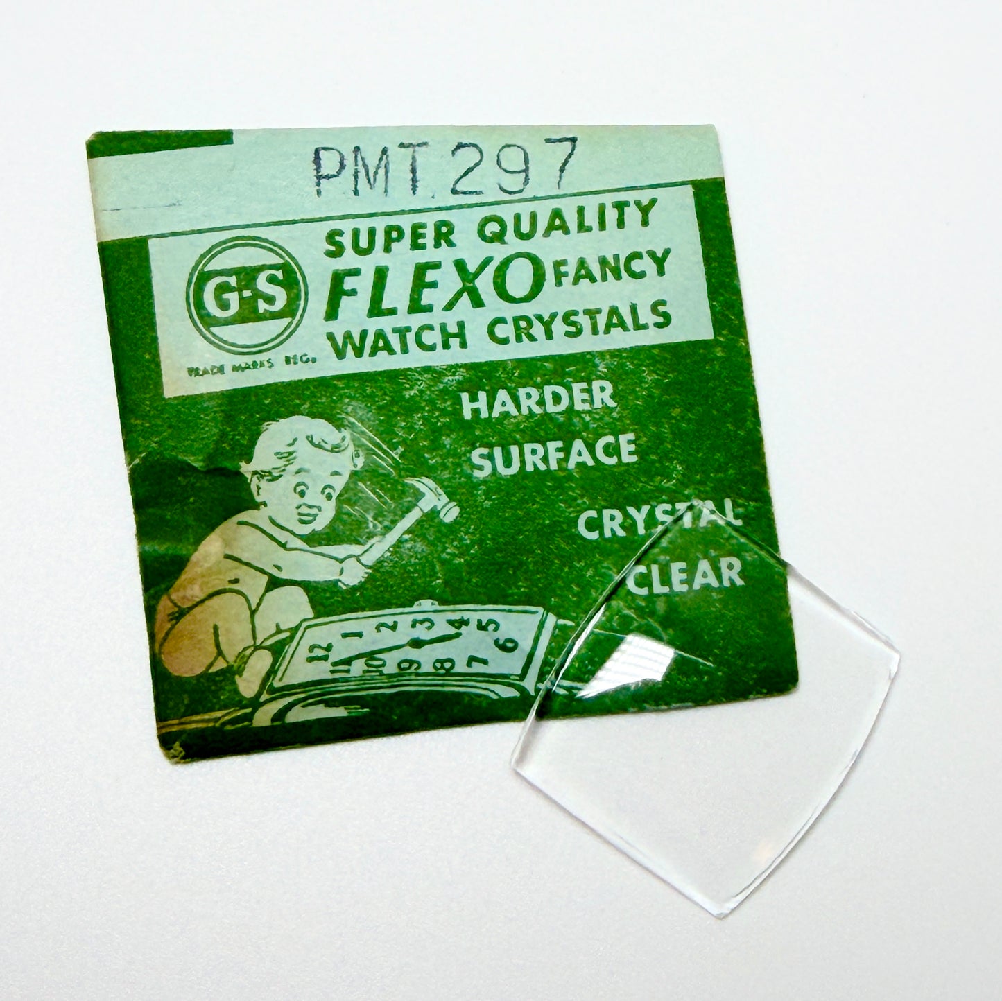 Tonneau / Barrel (PMT Series) - Bottom Edge Curved (Both Sides) - G-S Flexo Acrylic Watch Crystals - Vintage New Old Stock