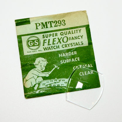 Tonneau / Barrel (PMT Series) - Bottom Edge Curved (Both Sides) - G-S Flexo Acrylic Watch Crystals - Vintage New Old Stock