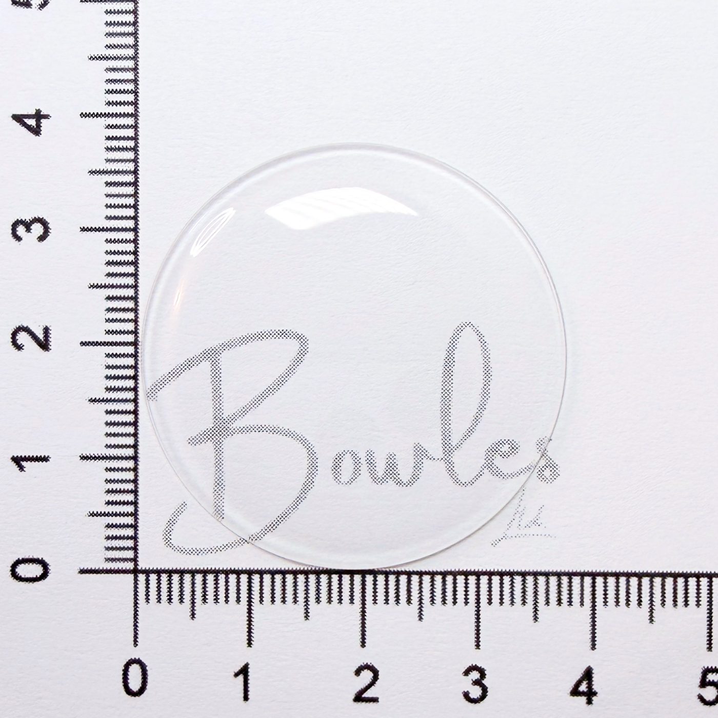 37.3mm Round Medium Dome Mineral Glass Watch Crystal - Antique New Old Stock - image 1