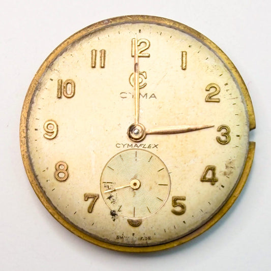 Cyma R.458 Manual Wind Watch Movement 23.7mm Working – For Repair/Restoration - image 2