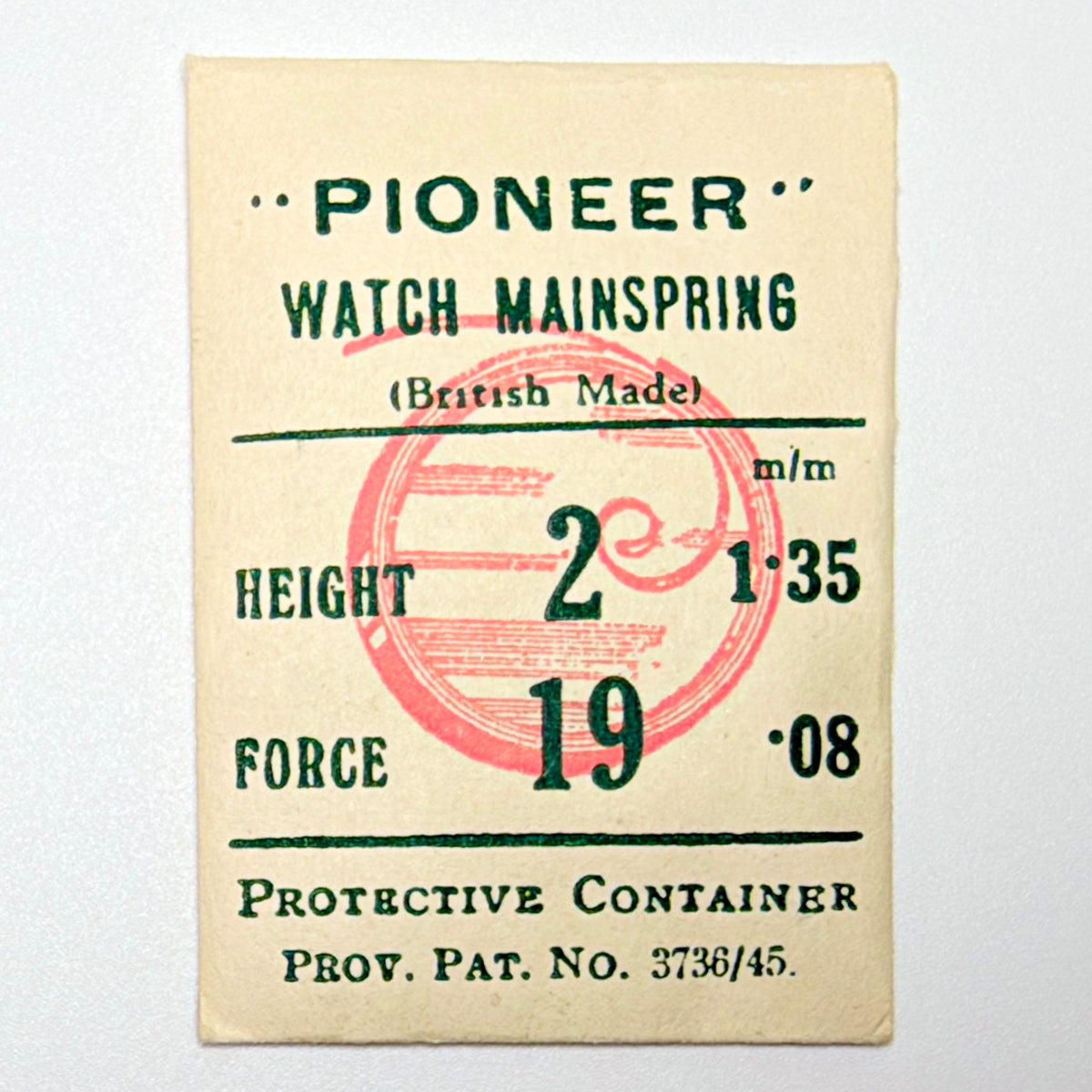 Pioneer Mainspring - H 1.35 mm × T 0.08 mm - image 1