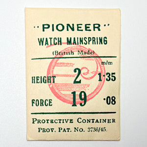 Pioneer Mainspring - H 1.35 mm × T 0.08 mm