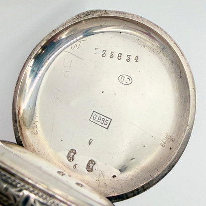 Antique Swiss 935 Silver Pocket Watch - Gédéon Thommen G.T. - Working
