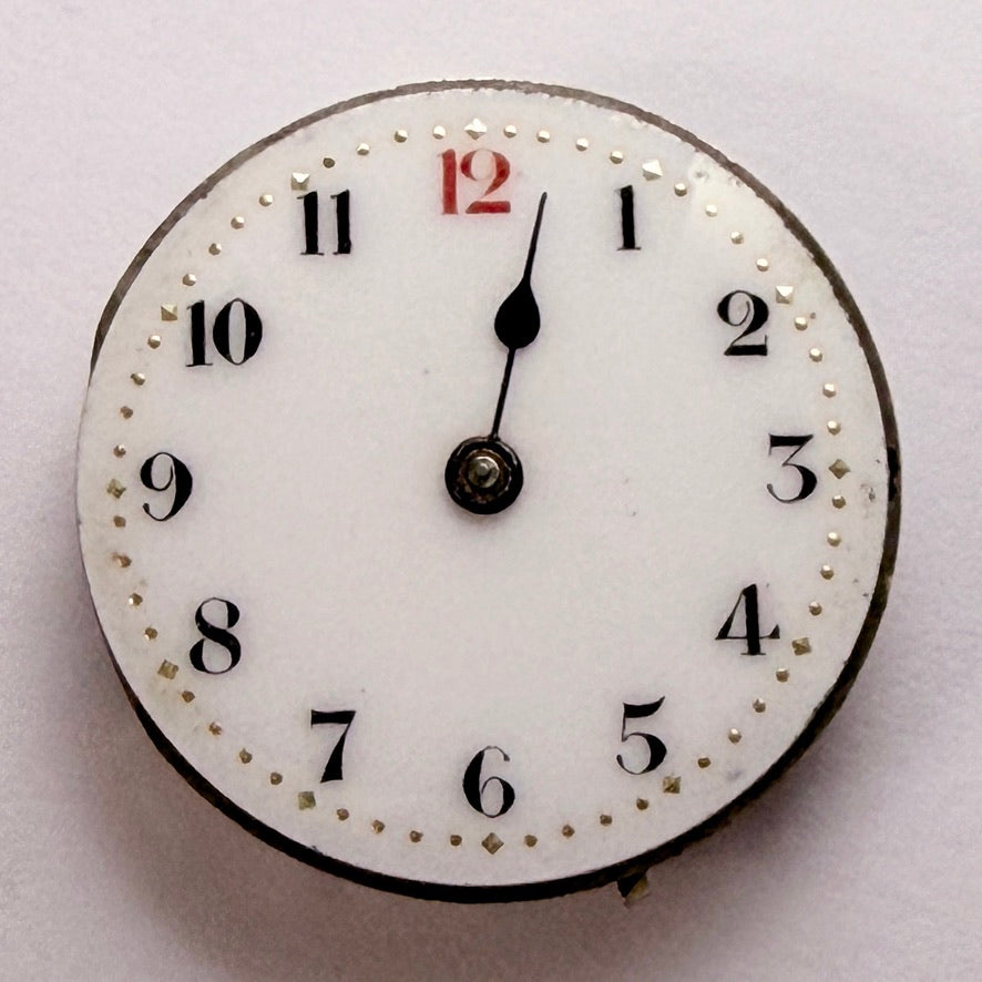 Vintage Swiss Watch Movement & Dial -  25.1mm - Working