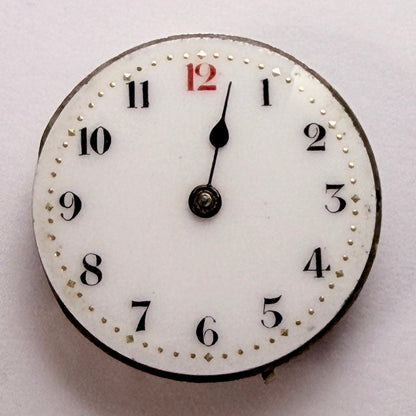 Vintage Swiss Watch Movement & Dial -  25.1mm - Working