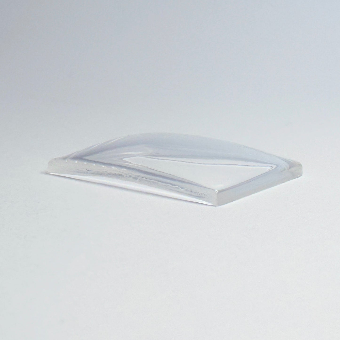 Rectangle - Bottom Edge Curved (Long Sides) - G-S Flexo Acrylic Watch Crystals - Vintage New Old Stock