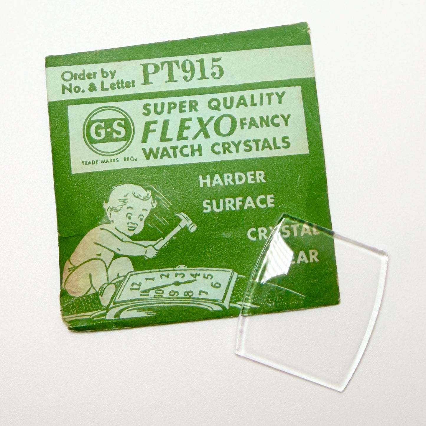 Tonneau / Barrel (PT Series) - Bottom Edges Flat - G-S Flexo Acrylic Watch Crystals - Vintage New Old Stock