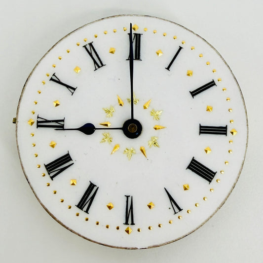 Antique Swiss Pocket Watch Movement - 34.2mm - Working