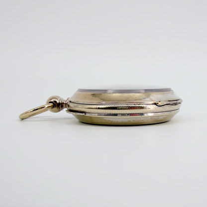Antique Swiss Key Wound Pocket Watch – Silver Plated Case – Working