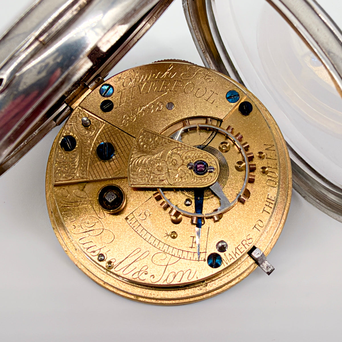 Silver Fusee Pocket Watch by Thomas Russell & Son, Chester 1892  - image 10