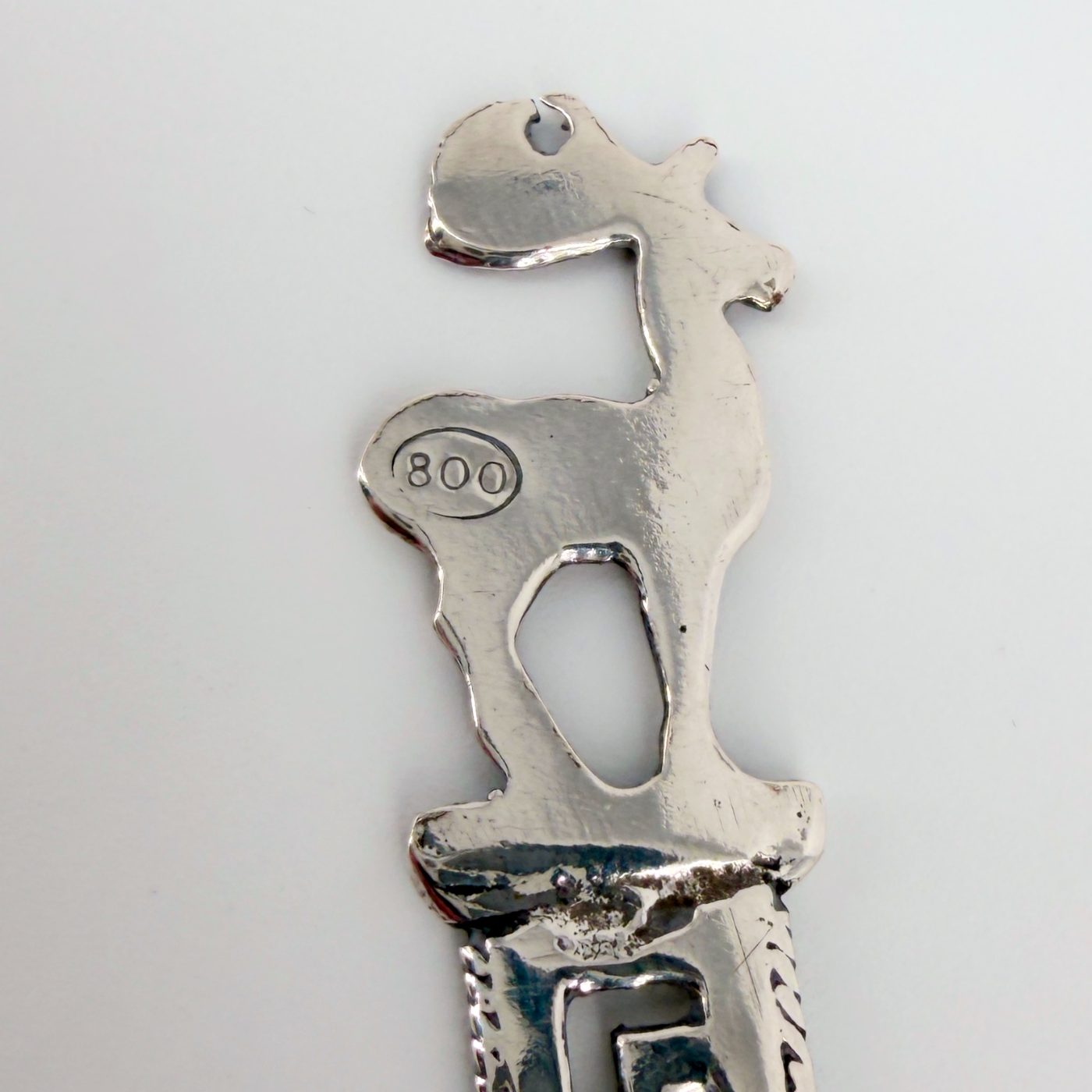 Rhodes Silver Souvenir Tea Spoon – Stamped 800 Silver, Greek Deer Motif - image 6