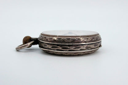 Antique Swiss 935 Silver Pocket Watch - Working Requires Repair
