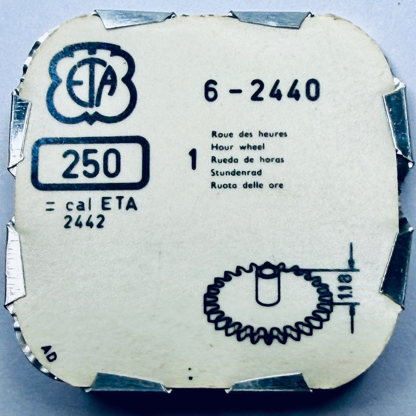ETA 2440 – Hour Wheel, Height 1.18mm - 250