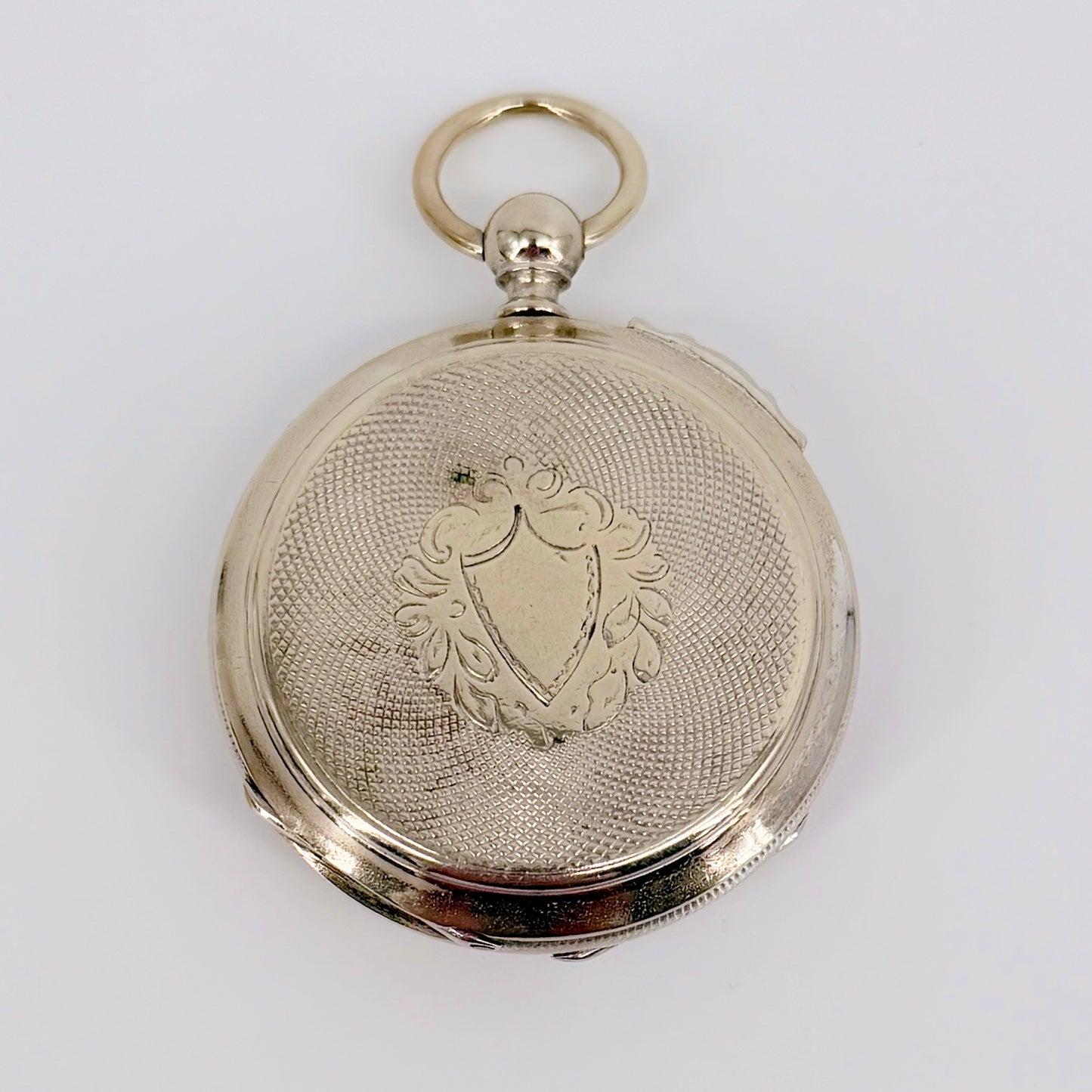 Antique Swiss Key Wound Pocket Watch – Silver Plated Case – Working