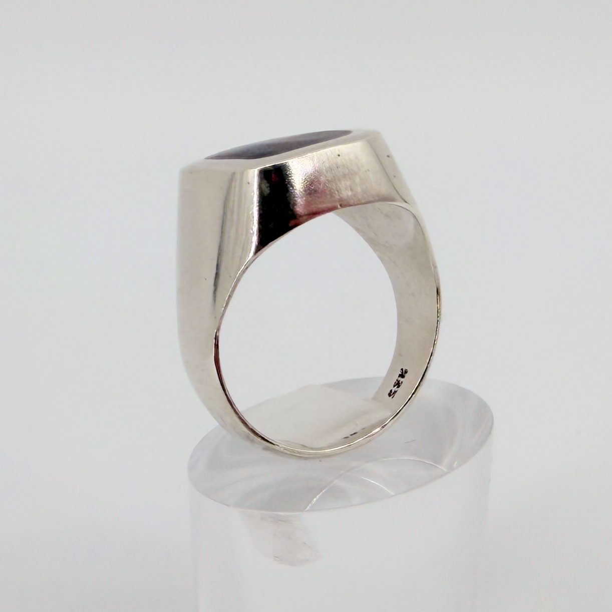 Vintage Sterling Silver & Abalone Handmade Ring – UK Size S - image 4