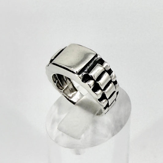 Vintage Sterling Silver Signet Ring 925 UK Size M½