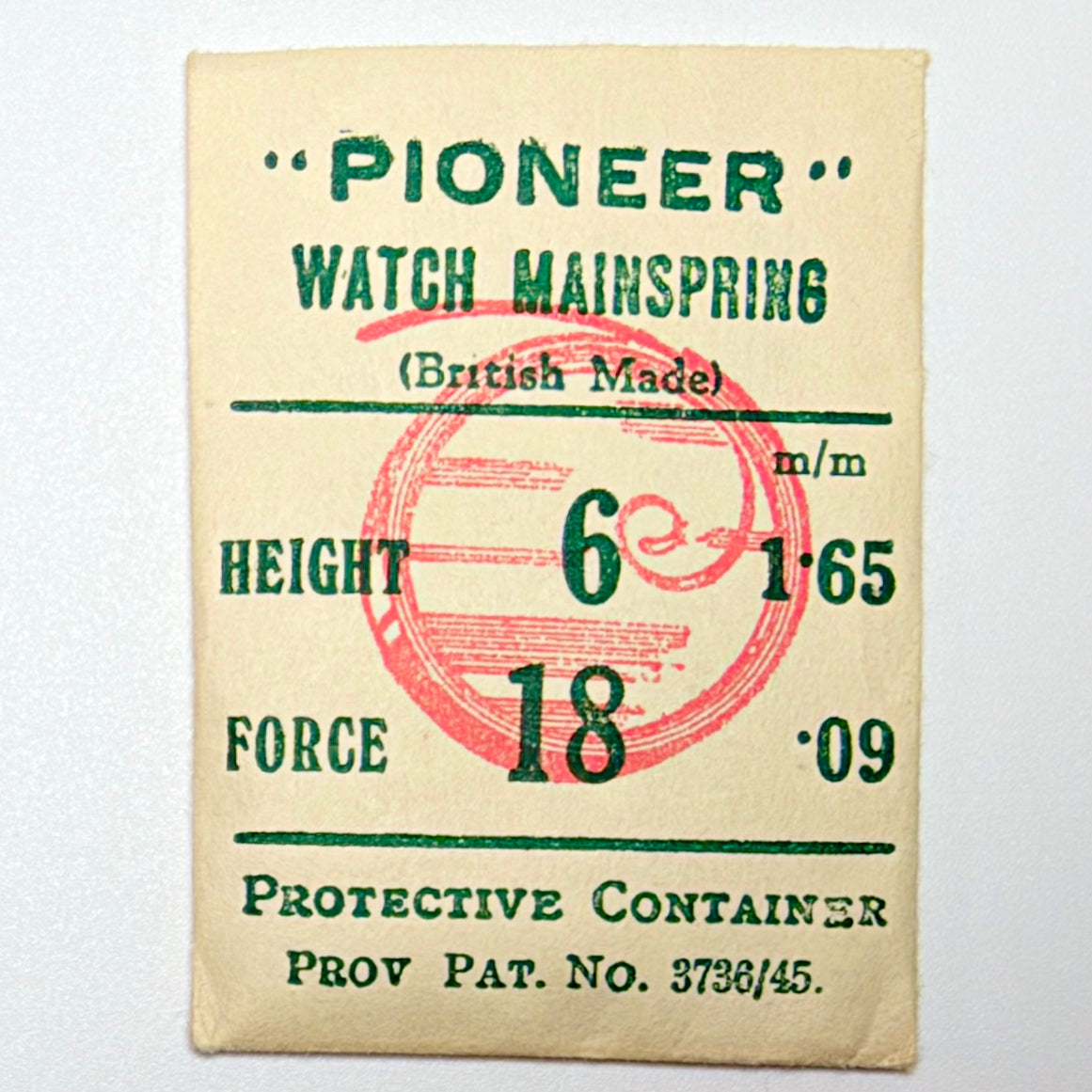 Pioneer Mainspring - H 1.65 mm × T 0.09 mm - image 1