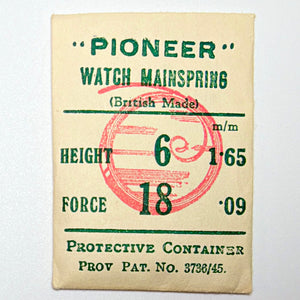 Pioneer Mainspring - H 1.65 mm × T 0.09 mm
