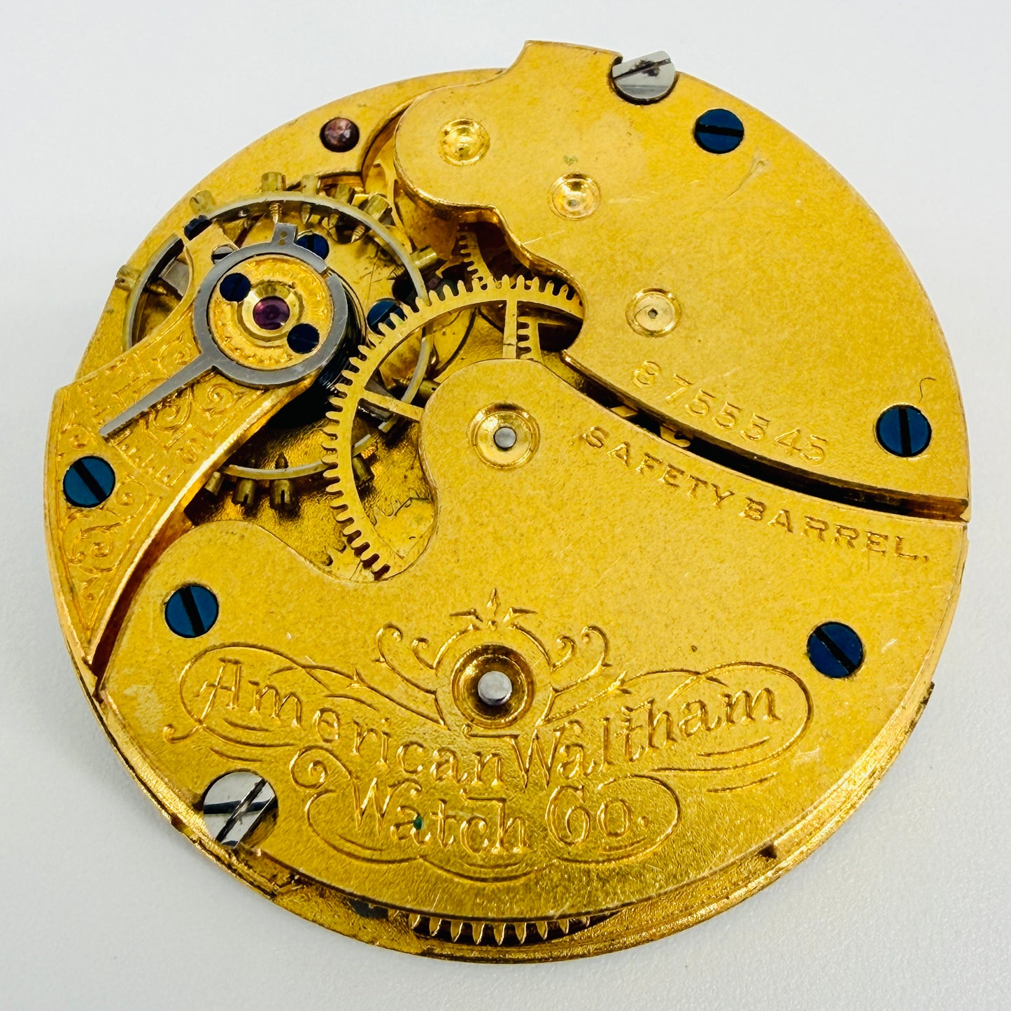 Antique Waltham Pocket Watch Movement - Seaside Grade 0s Model 1891 – Spares / Repair