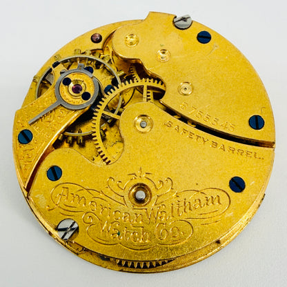 Antique Waltham Pocket Watch Movement - Seaside Grade 0s Model 1891 – Spares / Repair