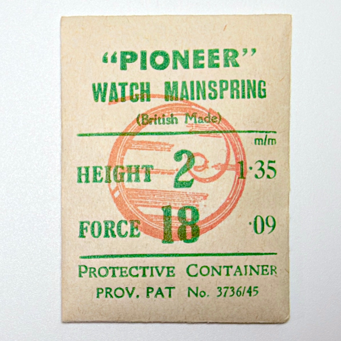 Pioneer Mainspring - H 1.35 mm × T 0.09 mm - image 1