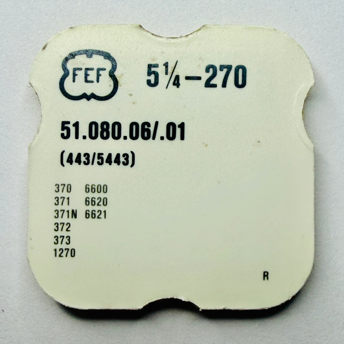 FEF 270 – Setting Lever & Screw (51.080.06/.01 / 443 / 5443)