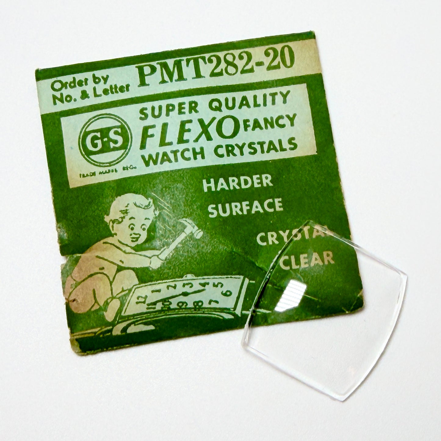 Tonneau / Barrel (PMT Series) - Bottom Edge Curved (Both Sides) - G-S Flexo Acrylic Watch Crystals - Vintage New Old Stock