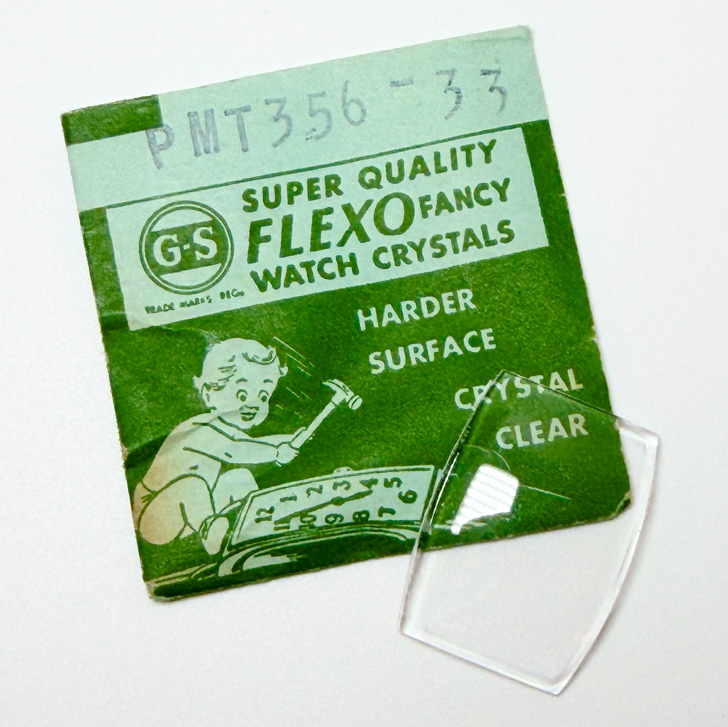 Tonneau / Barrel (PMT Series) - Bottom Edge Curved (Both Sides) - G-S Flexo Acrylic Watch Crystals - Vintage New Old Stock