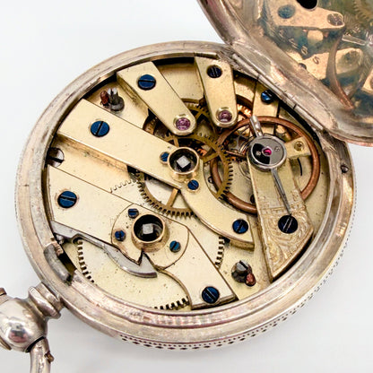 Antique Swiss Silver Cased Pocket Watch – Paul Jacky & Co. – Working