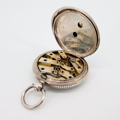 Antique Swiss Silver Cased Pocket Watch – Paul Jacky & Co. – Working