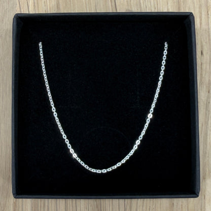 Brand New 925 Sterling Silver Trace Chain Necklace – 18" (45cm)