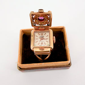 Vintage Sully Gold Plated Ring Watch – AS 976 – 17 Jewels – Working