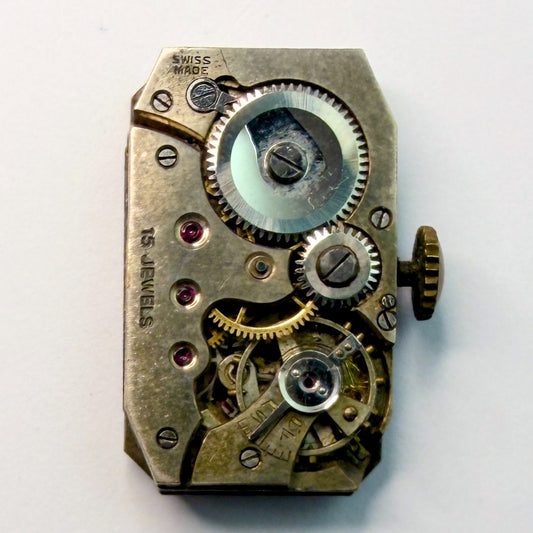 Peseux Rectangular Watch Movement 24.62mm x 14.94mm – For Spares or Repair - image 1