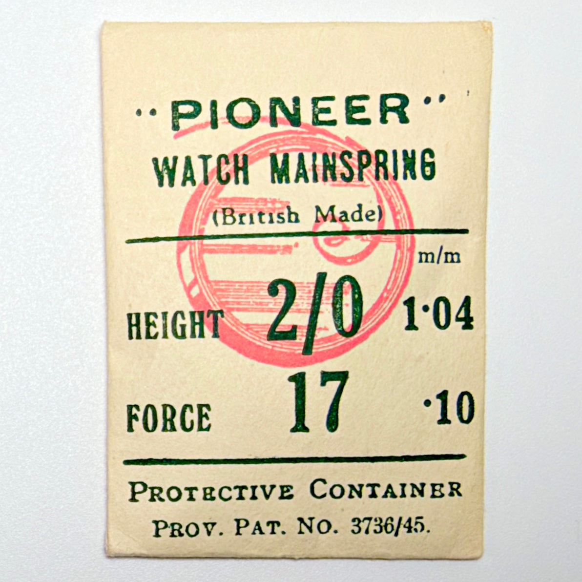 Pioneer Mainspring - H 1.04 mm × T 0.1 mm - image 1