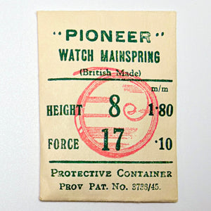 Pioneer Mainspring - H 1.8 mm × T 0.1 mm