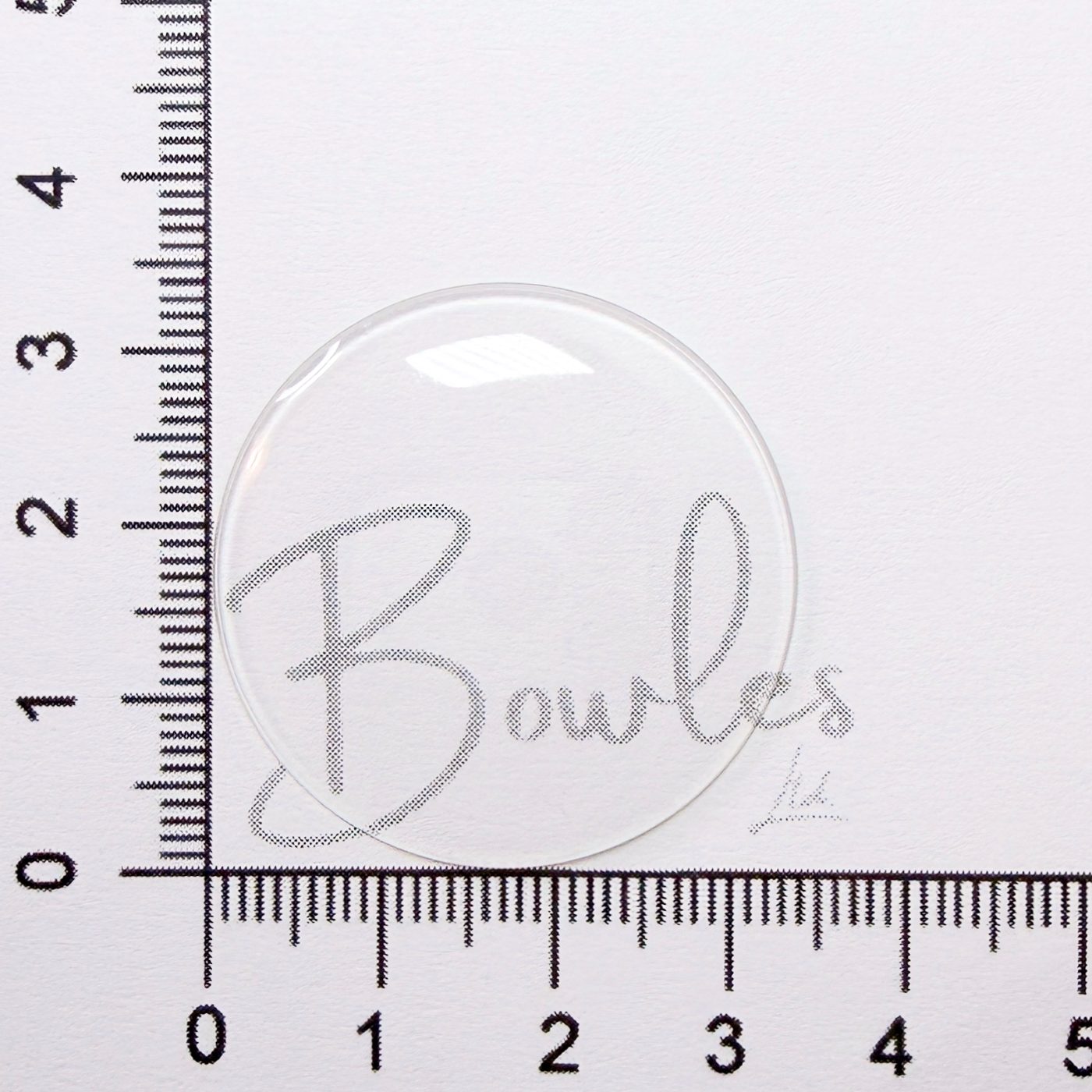 33.6mm Round Low Dome Mineral Glass Watch Crystal - Antique New Old Stock - image 1