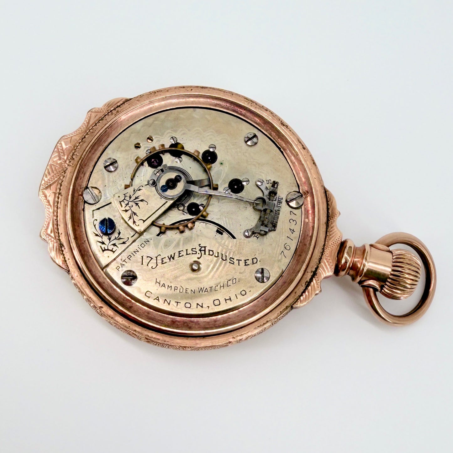 Antique Hampden Model 2 - Special Adjusted Railroad Pocket Watch - c.1892 - Working