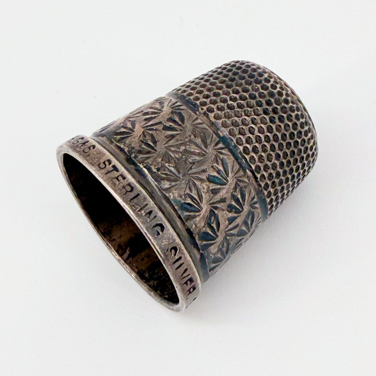 Vintage Sterling Silver Thimble – "THE SPA" – H.G. & S.