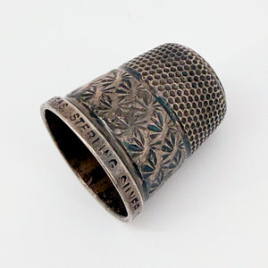 Vintage Sterling Silver Thimble – "THE SPA" – H.G. & S.